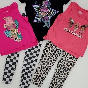 LOL Surprise Girls' Outfit Set - Pink, Black, and White